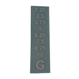 Technogym Weight Stack Decal 1.25kg to 10kg (1.25kg Increments) G - White