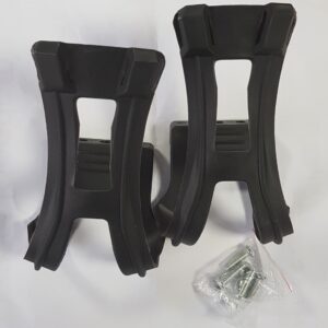 Spin Bike PU Bike Toe Clip Half Clip with Screws - Pair (Strapless)